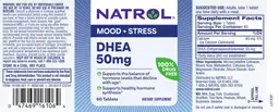 Label for DHEA 50 mg