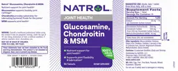 Label for Glucosamine, Chondroitin & MSM