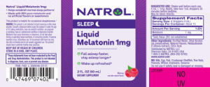 Liquid Melatonin 1 mg Berry