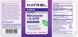 Label for Melatonin + 5-HTP Advanced Time Release