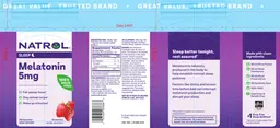 Label for Melatonin 5 mg Strawberry