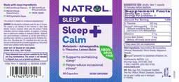 Label for Sleep+ Calm
