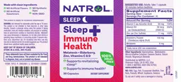Label for Sleep+ Immune Health