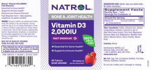 Vitamin D3 2,000 IU Fast Dissolve Strawb