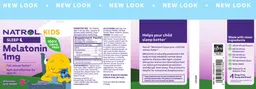 Label for Melatonin 1 mg Raspberry