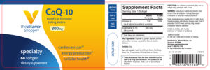Label for CoQ-10 300 mg