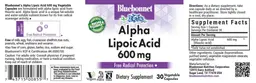 Label for Alpha Lipoic Acid 600 mg