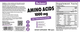 Label for Amino Acids 1000 mg