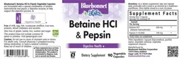 Label for Betaine HCl & Pepsin