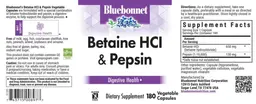 Label for Betaine HCl & Pepsin