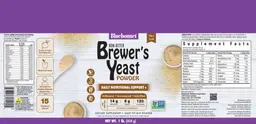 Label for Brewer's Yeast Powder Unflavored