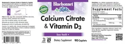 Label for Calcium Citrate & Vitamin D3