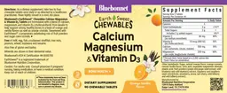 Label for Calcium Magnesium & Vitamin D3 Orange Vanilla Flavor
