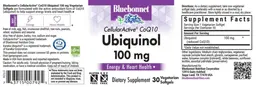 Label for CellularActive CoQ10 Ubiquinol 100 mg