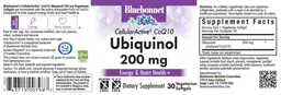 Label for CellularActive CoQ10 Ubiquinol 200 mg