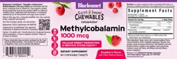 Label for CellularActive Methylcobalamin 1000 mcg Raspberry Flavor