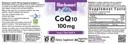 Label for CoQ10 100 mg