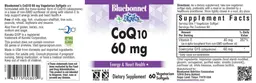 Label for CoQ10 60 mg