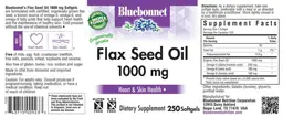 Label for Flax Seed Oil 1000 mg