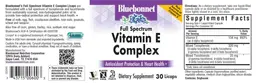 Label for Full Spectrum Vitamin E Complex