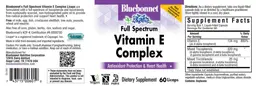 Label for Full Spectrum Vitamin E Complex