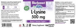 Label for L-Lysine 500 mg