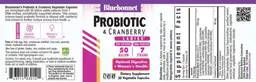 Label for Ladies' Probiotic & Cranberry