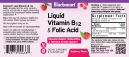 Label for Liquid Vitamin B12 & Folic Acid Raspberry Flavor