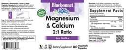 Label for Magnesium & Calcium 2:1 Ratio
