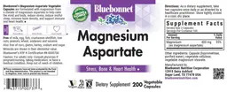 Label for Magnesium Aspartate