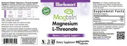 Label for Magtein Magnesium L-Threonate