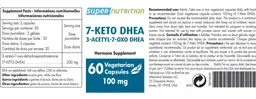 Label for 7-Keto DHEA 100 mg