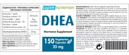 Label for DHEA 25 mg
