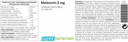 Label for Melatonin 3 mg