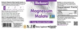 Label for Magnesium Malate 425 mg
