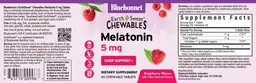 Label for Melatonin 5 mg Raspberry Flavor