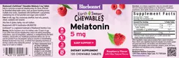 Label for Melatonin 5 mg Raspberry Flavor