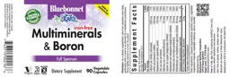 Label for Multiminerals & Boron Iron-Free