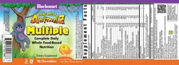 Label for Multiple Orange Flavor