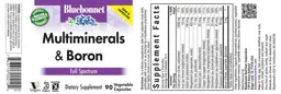 Label for Multiminerals & Boron