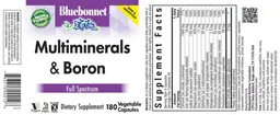 Label for Multiminerals & Boron
