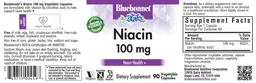 Label for Niacin 100 mg