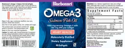 Label for Omega-3 Salmon Fish Oil Heart Health 1000 mg