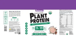 Label for Organic Plant Protein Chocolate Flavor