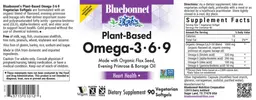 Label for Plant-Based Omega-3-6-9