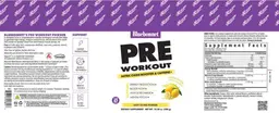 Label for Pre Workout Lemon Flavor