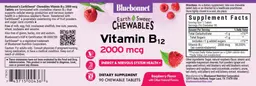 Label for Vitamin B12 2000 mcg Raspberry Flavor