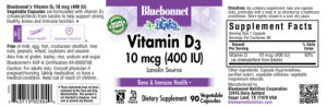 Vitamin D3 10 mcg (400 IU)
