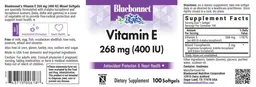 Label for Vitamin E 268 mg (400 IU)