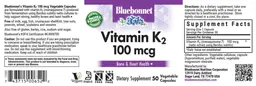 Label for Vitamin K2 100 mcg